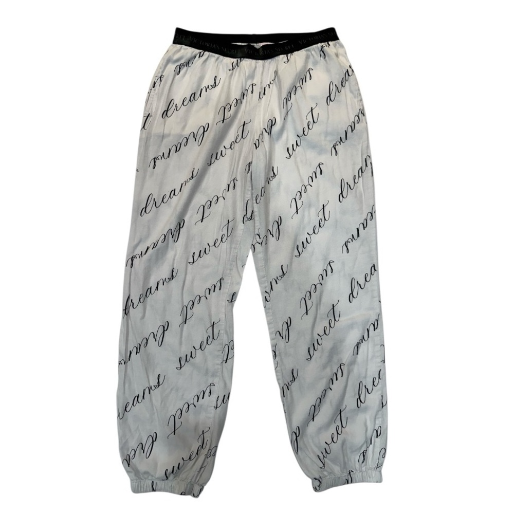 Victoria’s Secret Sleep Pants/Joggers “Sweet Dreams” White/Black Size XS Short